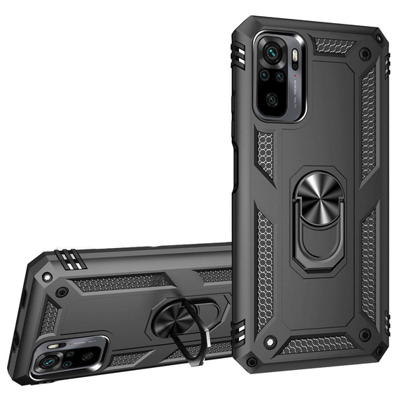 Páncélozott telefontok a Xiaomi Redmi Note 10/10S, Nox Case Ring, fekete