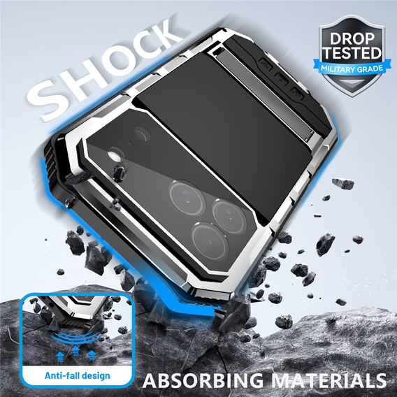 R-JUST páncélozott tok állvánnyal iPhone 17 Pro Max készülékhez