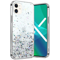 Telefontok a iPhone 11, Glittery, átlátszó