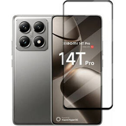 3D edzett üveg Xiaomi 14T Pro készülékhez, fekete keret