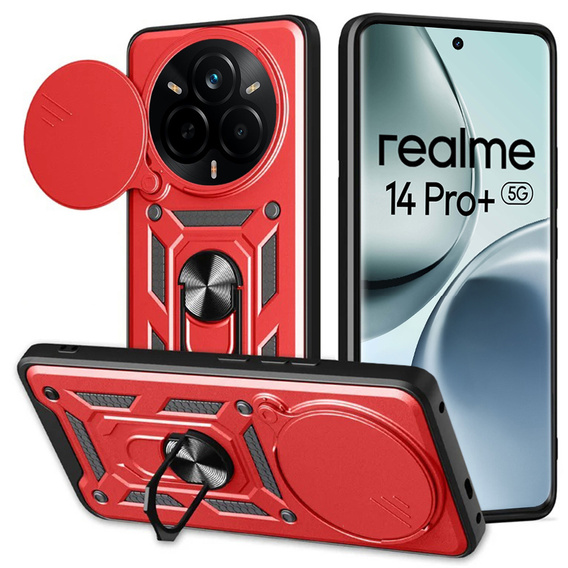 Telefontok a Realme 14 Pro+ 5G, CamShield Slide, piros