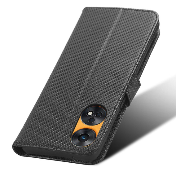 Pattintható tok a Oppo Reno8 T 4G, Wallet Smart Magnet, fekete