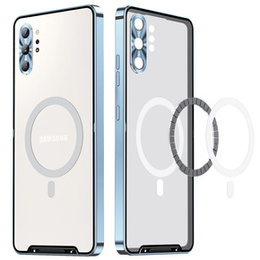 Kameravédő tok Samsung Galaxy Note 10+ Plus, CamShield MagSafe, átlátszó / kék