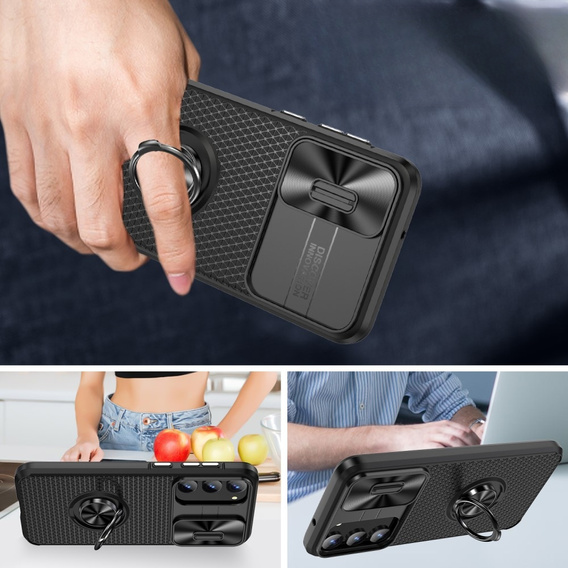 Telefontok a Samsung Galaxy S23, Camera Slide Ring, fekete