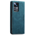 CASEME tok Xiaomi 12T / 12T Pro, Leather Wallet Case, türkiz