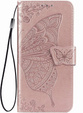 Pattintható tok a Infinix Hot 50 4G, Butterfly, rózsaszín rose gold