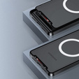 Kameravédő tok Samsung Galaxy S23 Plus, CamShield MagSafe, átlátszó / fekete