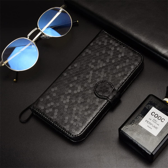 Flap tok T Phone 3 5G, Wallet Rhombus, fekete