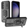 Telefontok a Samsung Galaxy S24, KickStand Camera Lens, fekete