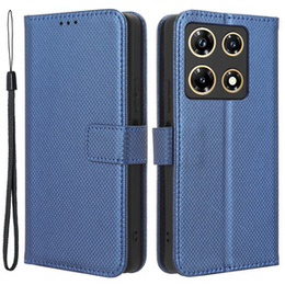 Pattintható tok a Infinix Note 30 Pro 4G, Wallet Smart Magnet, kék