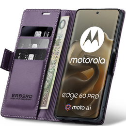 ERBORD Fényes Litchi pénztárca Motorola Edge 60 Pro számára