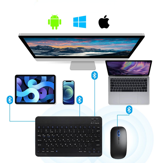 Tok + billentyűzet Apple iPad Pro 11" 5 gen. 2024, Leather Pen Slot TouchPad, fekete