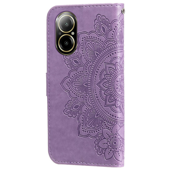 Pattintható tok a Realme C67, Mandala, lila