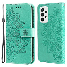 Pattintható tok a Samsung Galaxy A53 5G, Mandala Flower, zöld