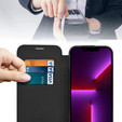 Pattintható tok a iPhone 13 Pro, RFID Wallet MagSafe CamShield, fekete