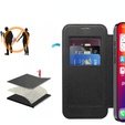 Pattintható tok a iPhone 16 Pro, RFID Wallet MagSafe CamShield, fekete