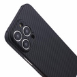 Tok iPhone 15 Pro Max, Aramid Fiber Cover, fekete