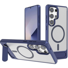 Tok Samsung Galaxy S25 Ultra, Kickstand Matt Case, MagSafe, sötétkék