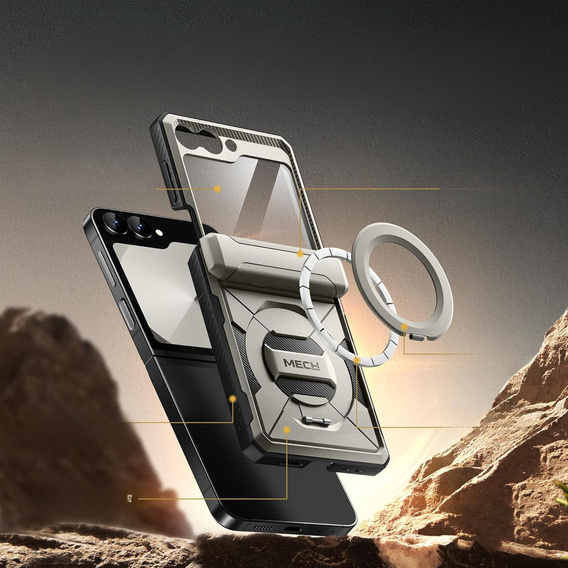 Táska mágneses állvánnyal Samsung Galaxy Z Flip7 FE / Z Flip6 készülékekhez