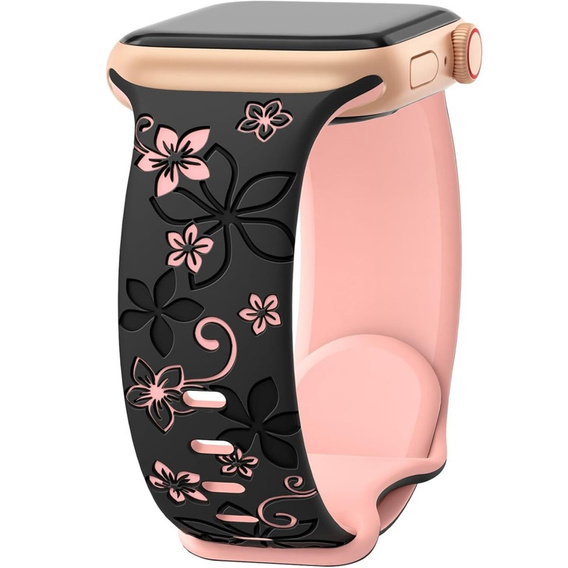 Szilikon szíj Apple Watch 1/2/3/4/4/5/6/7/8/9/SE 38/40/41/mm-es órához