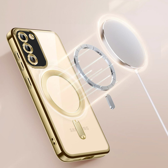 Tok Samsung Galaxy S20 FE-hoz, Electro MagSafe, arany + üveg a képernyőhöz