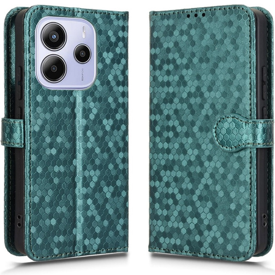 Flap tok Xiaomi Redmi Note 14 4G, Wallet Rhombus, zöld