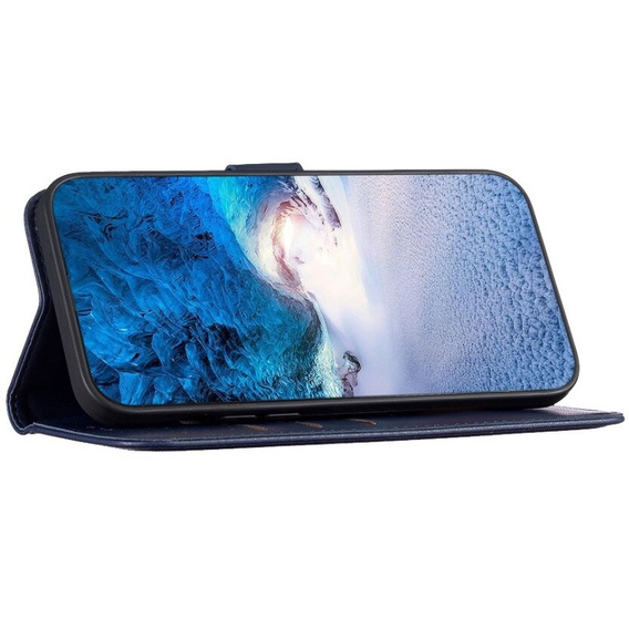 Pattintható tok a Samsung Galaxy A55 5G,BINFEN Wallet, kék