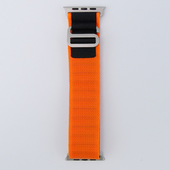 Nylon szíj Apple Watch 1/2/3/4/4/5/6/7/8/SE/ULTRA 42/44/45/45/49mm, narancssárga /  fekete