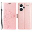 Pattintható tok a Xiaomi Redmi Note 13 Pro+, Butterfly, rózsaszín rose gold