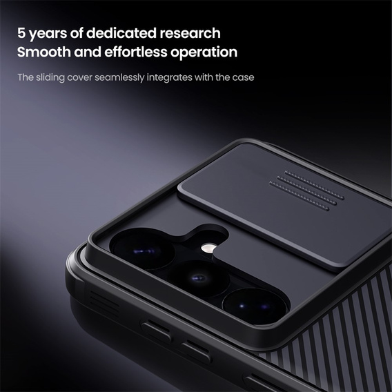 NILLKIN Camshield Pro tok kameravédővel Samsung Galaxy S26 Ultra készülékhez, fekete