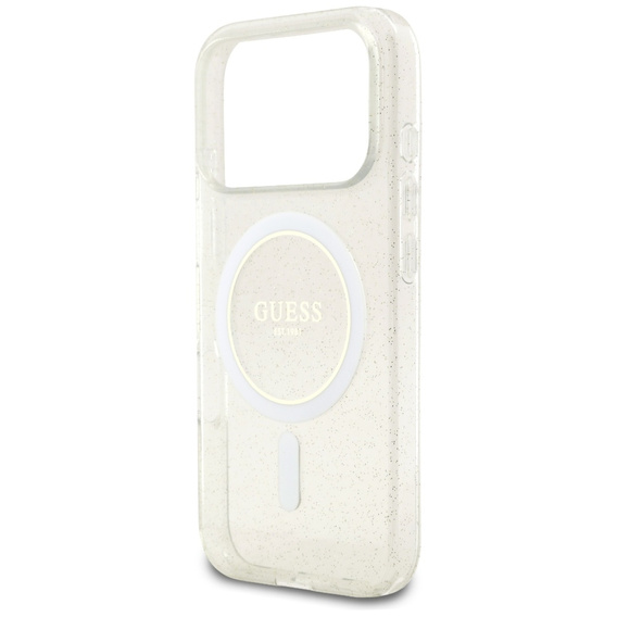 Guess IML Glitter Pearl Strap MagSafe tok iPhone 17 Pro Max készülékhez