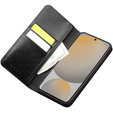 Flip tok Samsung Galaxy S25 FE, QIALINO Leather Wallet, fekete