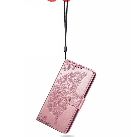 Pattintható tok a Infinix Hot 40i, Butterfly, rózsaszín rose gold