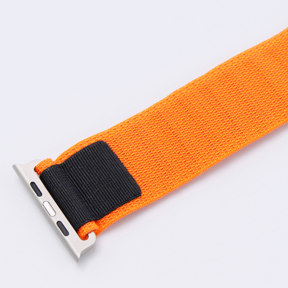 Nylon szíj Apple Watch 1/2/3/4/4/5/6/7/8/SE/ULTRA 42/44/45/45/49mm, narancssárga /  fekete
