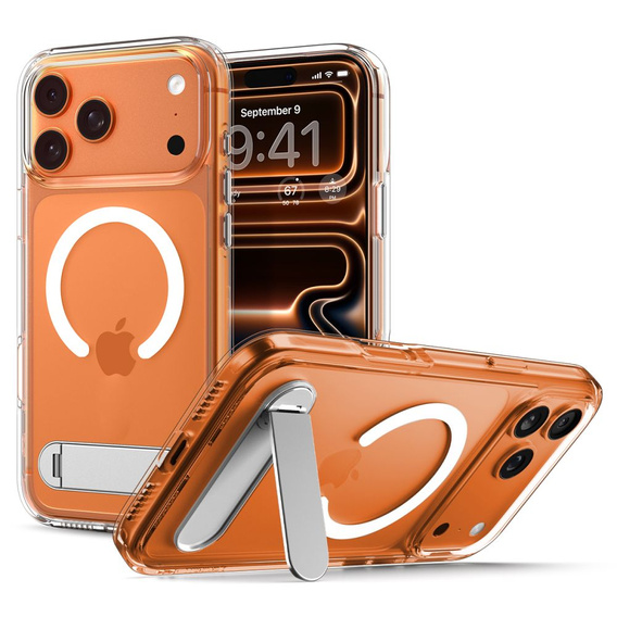 Spigen Ultra Hybrid "S" MagSafe tok iPhone 17 Pro készülékhez, átlátszó / fehér