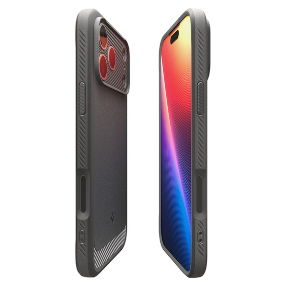 Spigen Rugged Armor MagSafe tok iPhone 17 Pro Max készülékhez, szürke