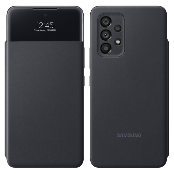 Eredeti Samsung tok a Galaxy A53 5G, S View Wallet Cover, fekete