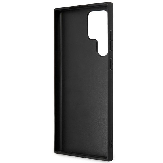 GUESS 4G Nagy fém logós tok Samsung Galaxy S24 Ultra készülékhez, fekete