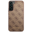 GUESS Telefontok a Samsung Galaxy S23, 4G Metal Gold Logo, barna