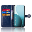 Pántos tok Oppo Reno 14F, pénztárca Rhombus, kék