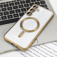 Tok Samsung Galaxy A35 5G-hoz, Electro MagSafe, arany + üveg a képernyőhöz