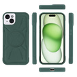 Tok iPhone 15, ERBORD Armor Mag, zöld