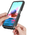 Tok Xiaomi Redmi Note 10 / 10S készülékhez, Shockproof, fóliával, kék