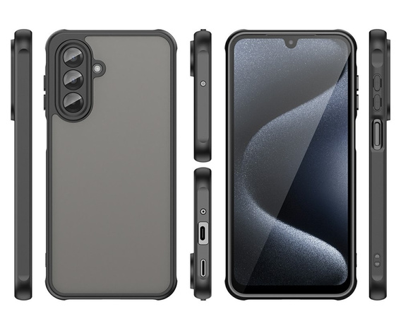 Matt tok Samsung Galaxy A17 5G készülékhez, füstölt, fekete oldallal