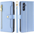 Pattintható tok a Samsung Galaxy A16, Wallet Zipper Pocket, kék