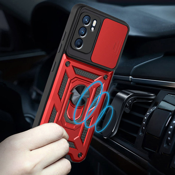 Telefontok a Oppo Reno 6 5G, CamShield Slide, piros