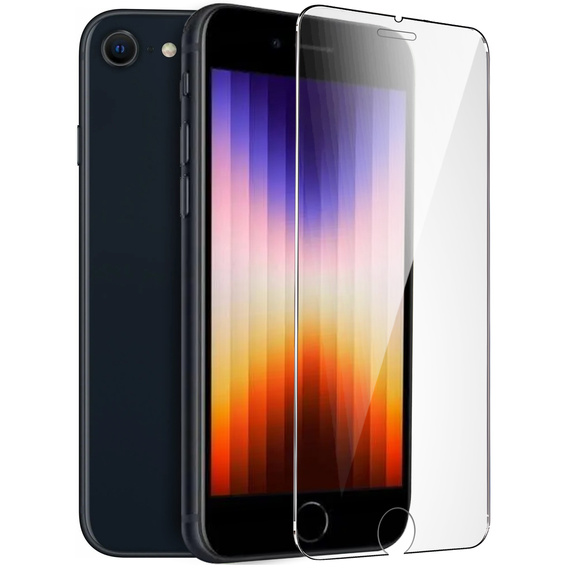 2x edzett üveg a iPhone 7/8/SE 2020/SE 2022, ERBORD 9H Hard Glass a képernyőn