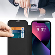 Pattintható tok a iPhone 13, RFID Wallet MagSafe CamShield, fekete