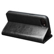 Flip tok Iphone 16E, QIALINO Leather Wallet, fekete