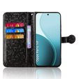 Pántos tok Oppo Reno 14F, pénztárca Rhombus, fekete
